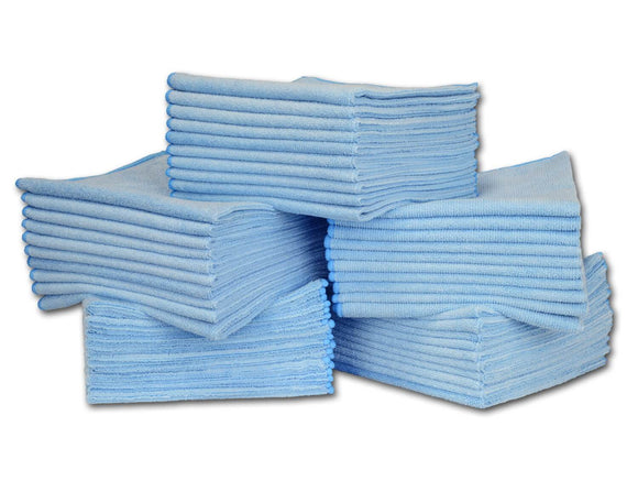 Blue Microfiber Cleaning Towels/Car Detailing Towels - 10 Pack